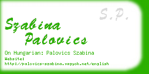 szabina palovics business card